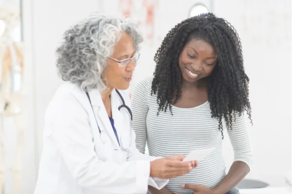 Women with her specialist